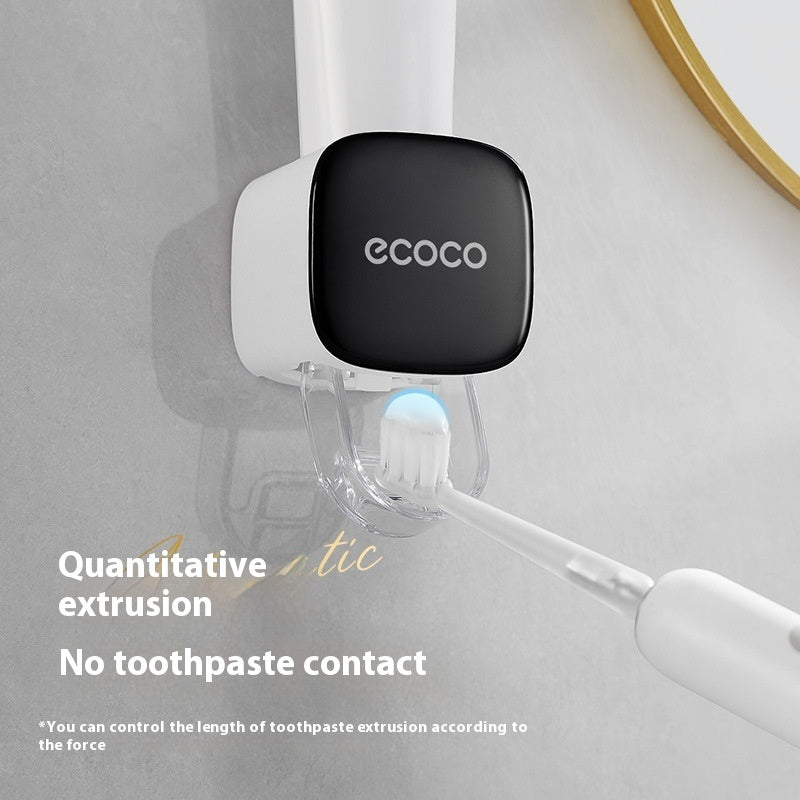 Elegant Automatisk Tandkrämshållare – Väggmonterad & Handsfree Användning