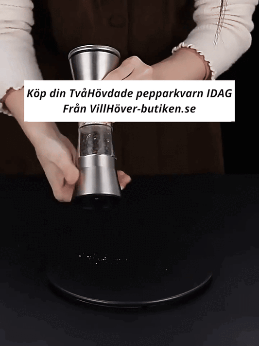 Dubbelsidig Salt- & Pepparkvarn i Rostfritt Stål – Justerbar Malning för Kök & Middagsbord
